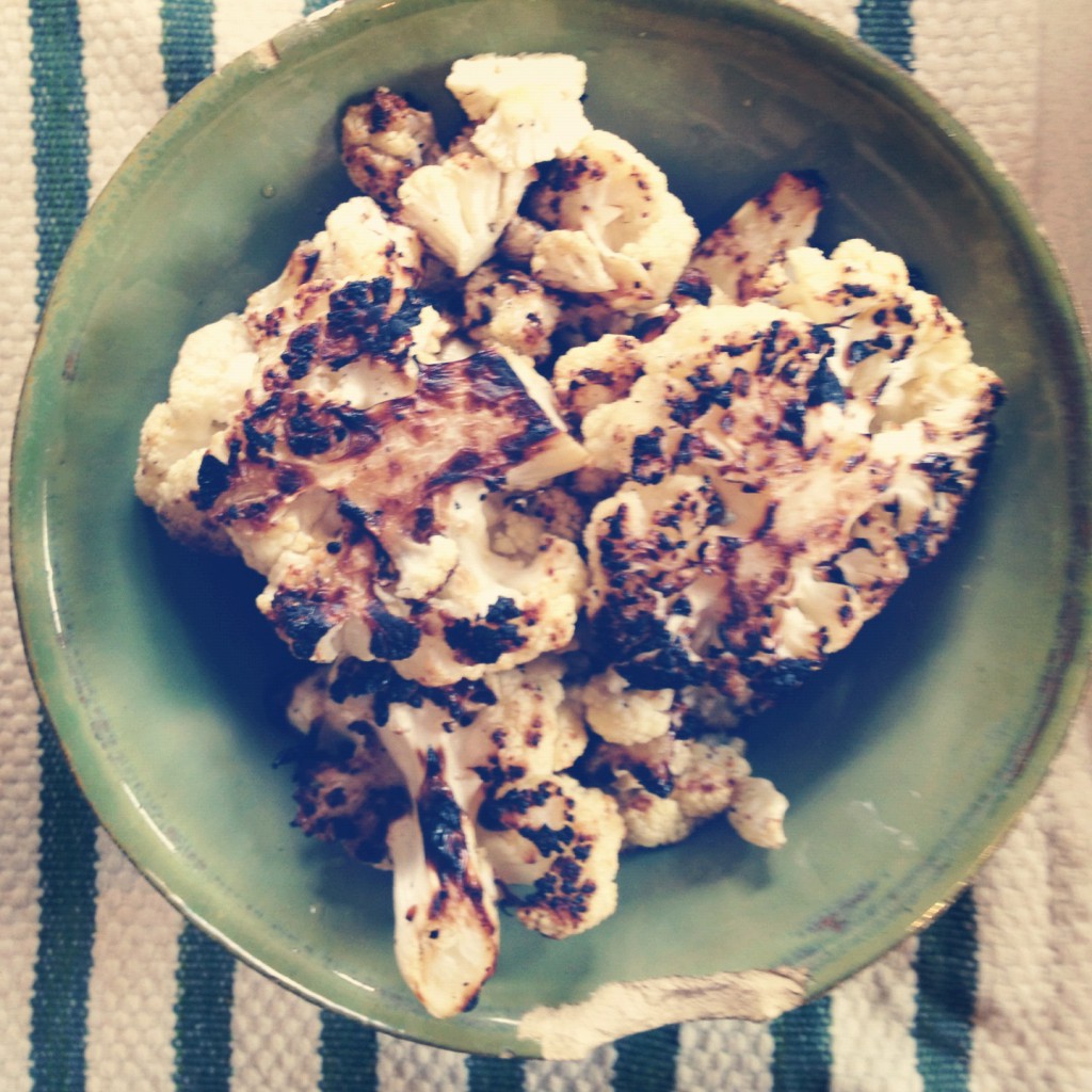 smoky fragrant grilled cauliflower